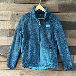 The North Face Women's Osito 2 Fleece Jacket Blue Black Stripe Zip-Up